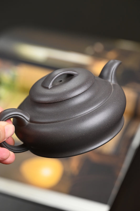双研高 『础瓢』 一厂黑料·容量280cc·7孔出水·王岳龄·国家级正高级工艺美术师
