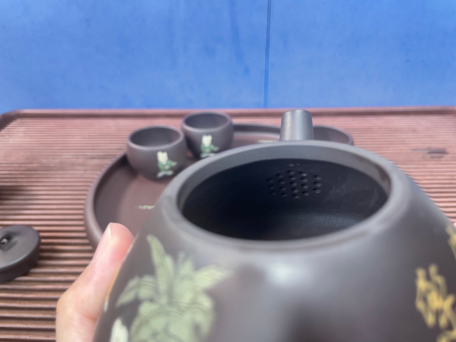 《子冶石瓢套壶：品质之选 限时特惠》 送礼套装【子冶石瓢六件套（泥绘：童趣图）】
