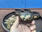 【子冶石瓢六件套（泥绘：清心怡人）】全手工泥绘，匠心凝聚，艺术传承