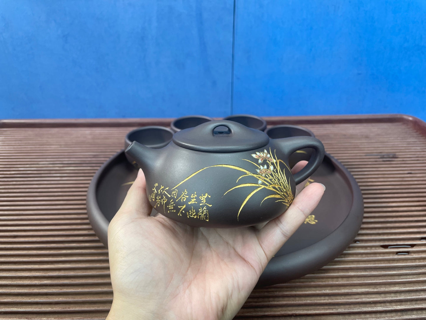 《景舟石瓢套壶：品质之选 限时特惠》全手工泥绘，匠心凝聚，艺术传承