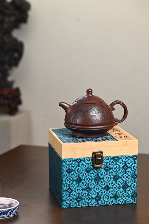 『玉笠』 一厂老紫泥·容量550cc·14孔出水·史志洪 国家级高级工艺美术师
