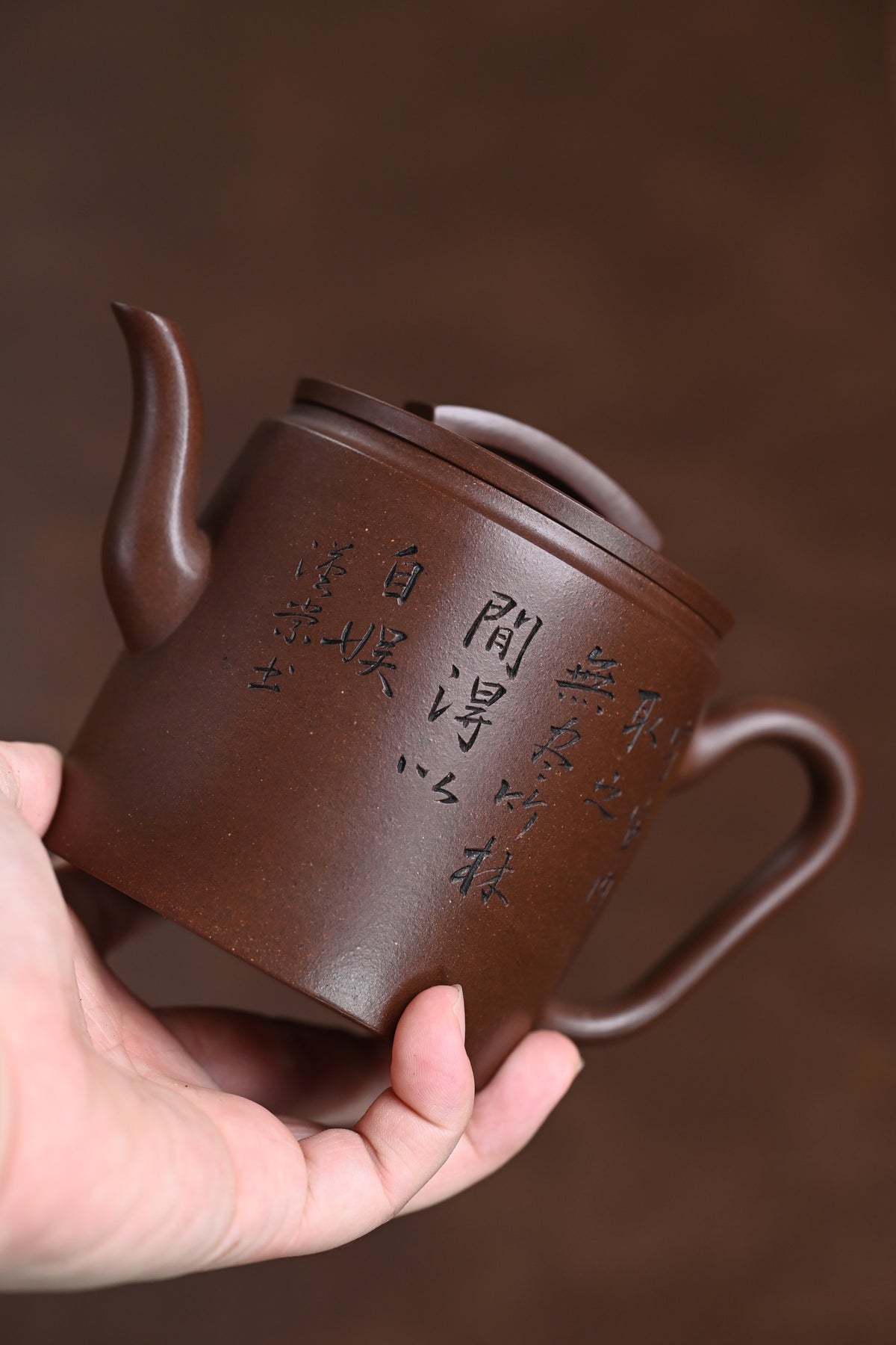"Gaohan Tile" First Factory Old Purple Clay · Capacity 350cc · 7 Holes Water Outlet · Internal Push · Shi Zhihong National Level Senior Craft Artist - ZishaTeapotChina