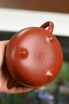 『三足乳鼎』 极品皱皮朱泥·容量440cc·14孔出水·史志洪 国家级高级工艺美术师