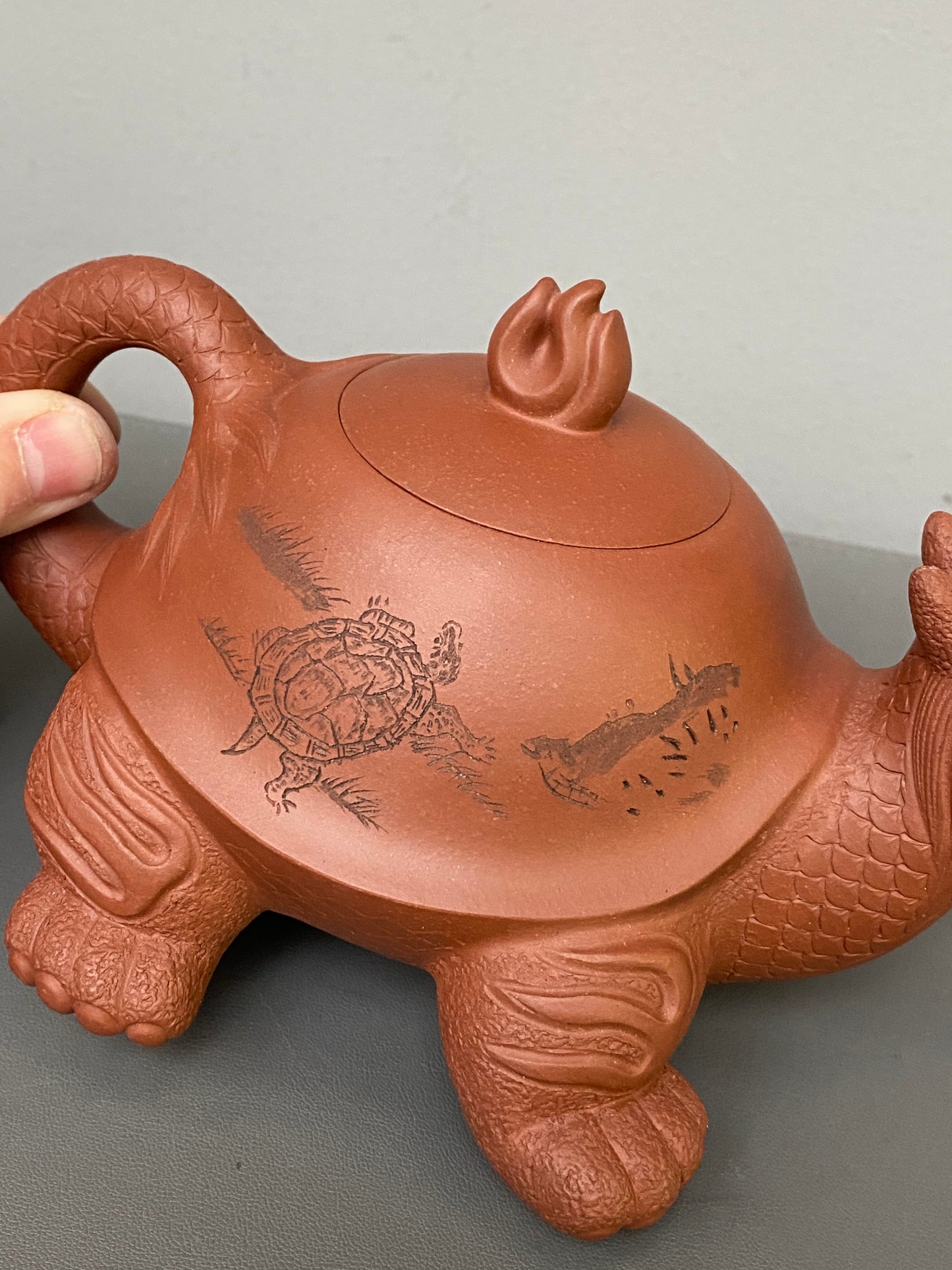 储立之大师｜中国陶瓷艺术终身成就奖获得者｜典藏重器【龙龟壶】原矿优质特级紫泥·450cc