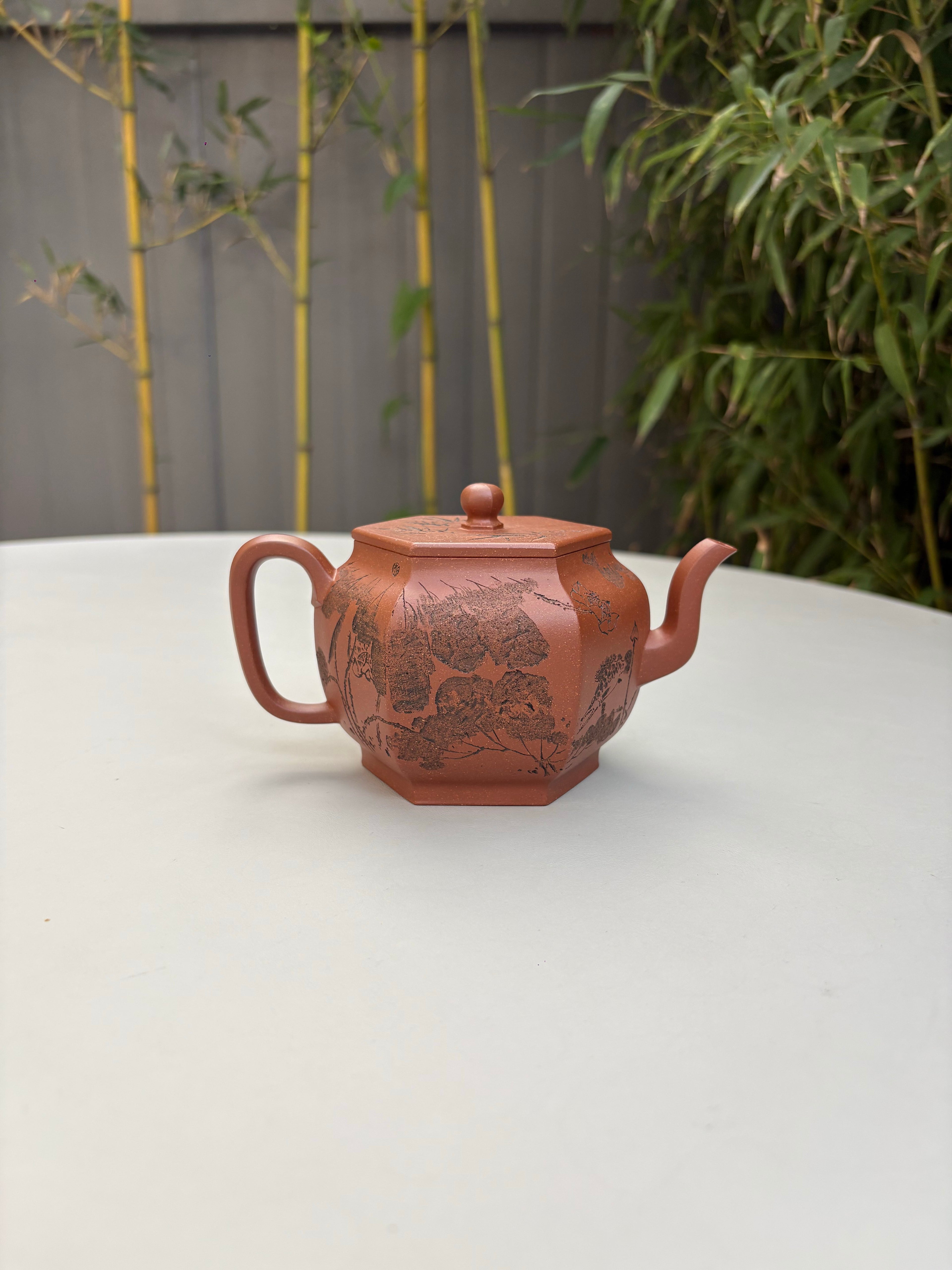 宏林山水·礼藏天下｜陈宏林大师传世巅峰臻品【六方荷韵壶】原矿极品老段泥·280cc