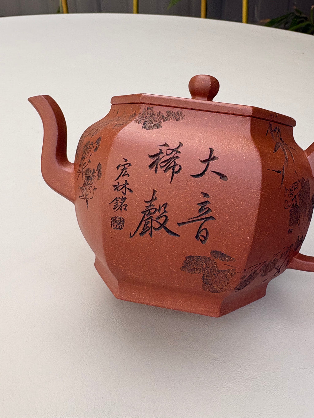 宏林山水·礼藏天下｜陈宏林大师传世巅峰臻品【六方荷韵壶】原矿极品老段泥·280cc