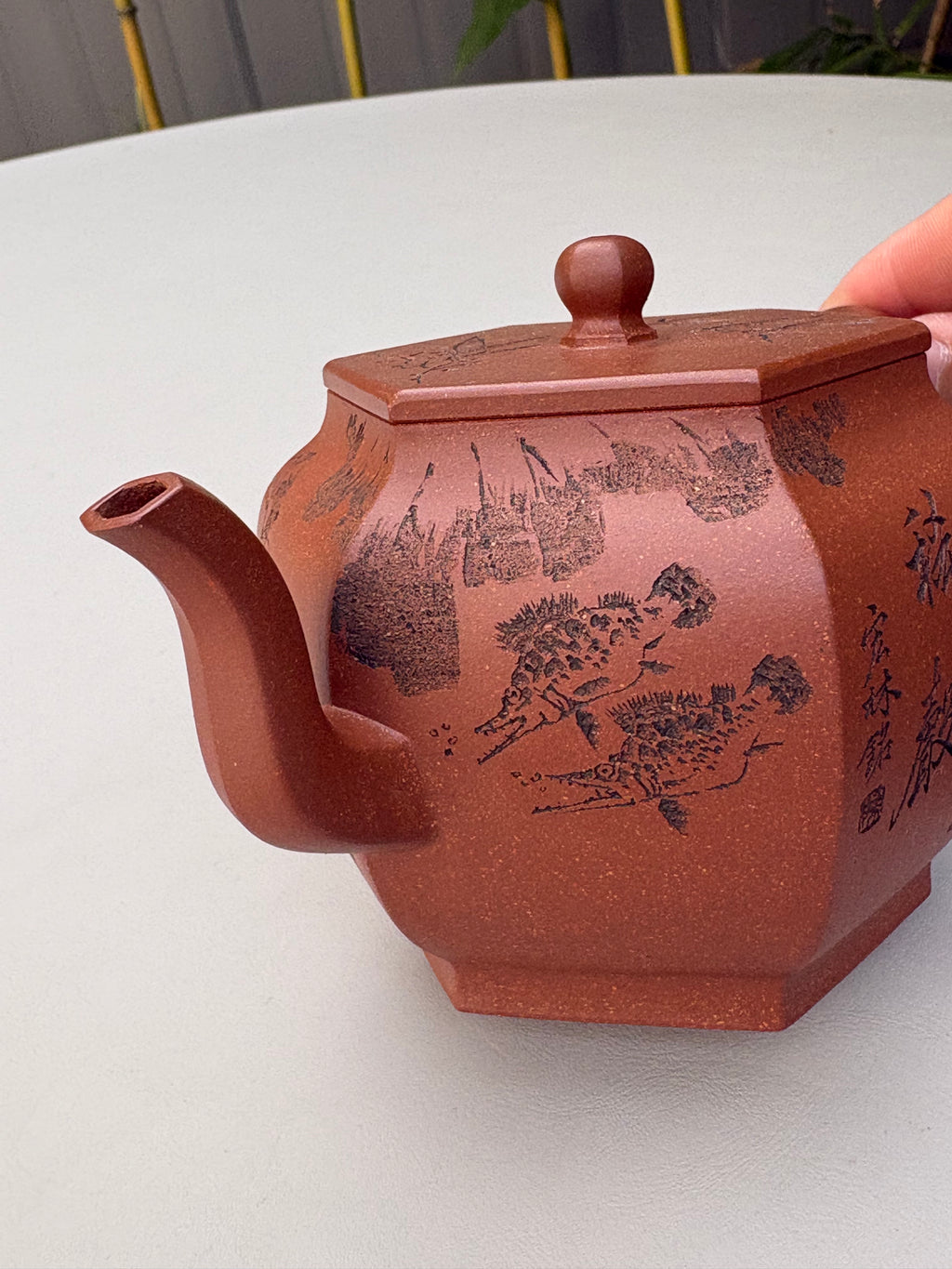 宏林山水·礼藏天下｜陈宏林大师传世巅峰臻品【六方荷韵壶】原矿极品老段泥·280cc