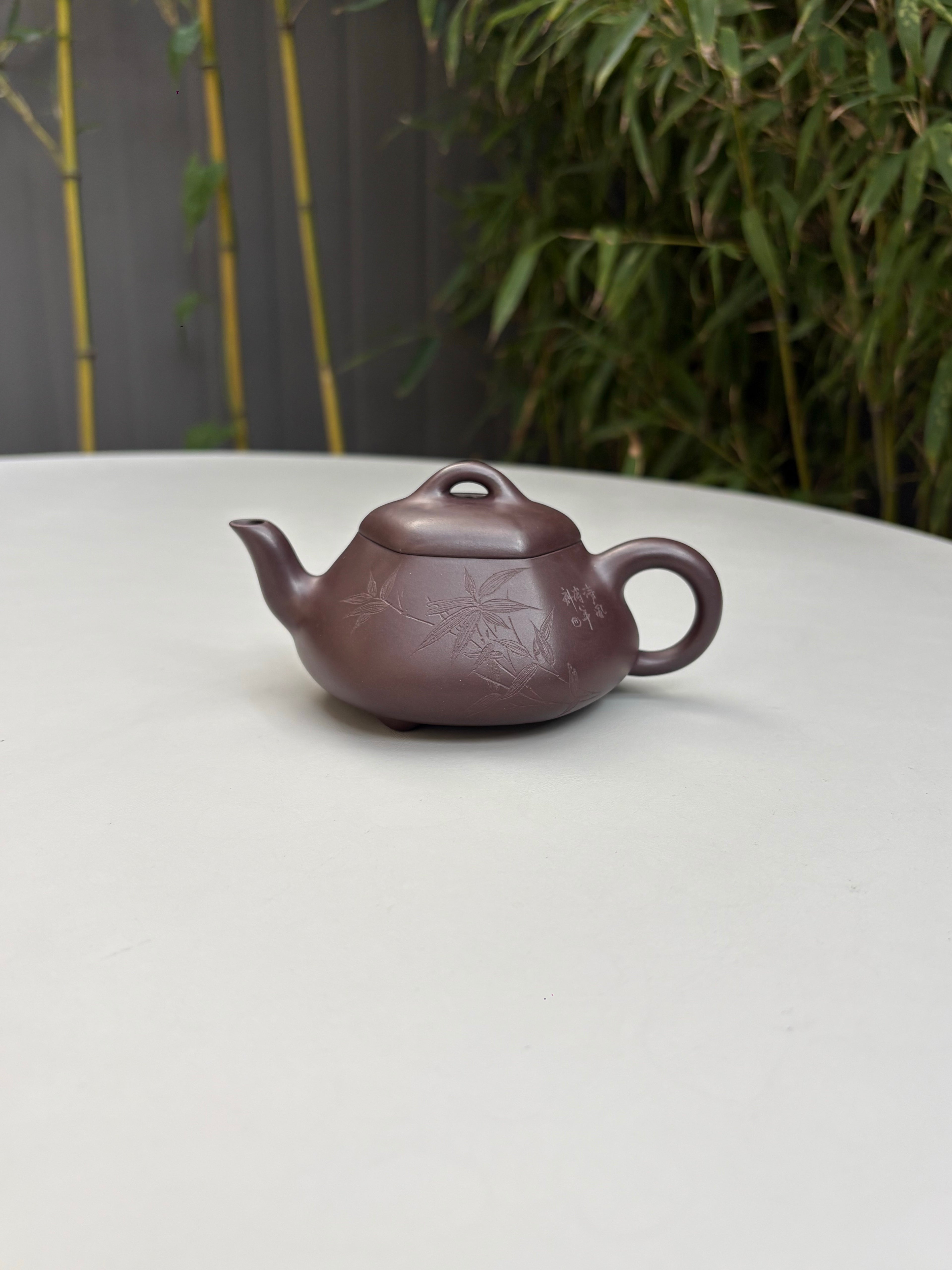 著名方器巨匠·耿浩制《汉棠石瓢壶》藏值无量 原矿极品老紫泥·190cc