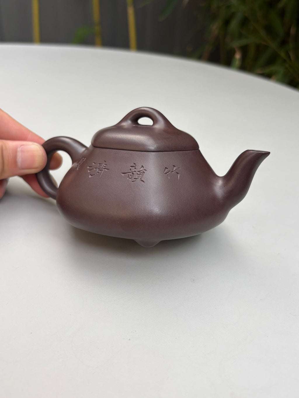 著名方器巨匠·耿浩制《汉棠石瓢壶》藏值无量 原矿极品老紫泥·190cc - ZishaTeapotChina