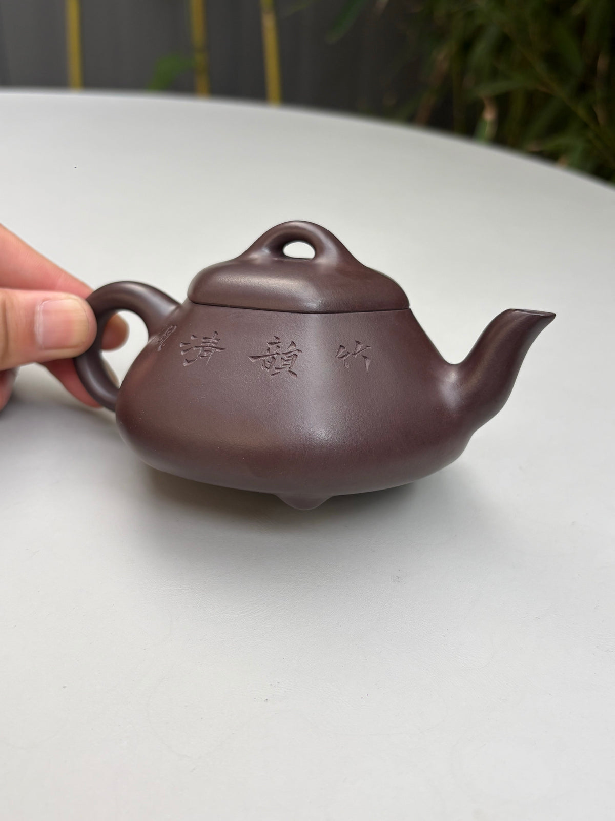 著名方器巨匠·耿浩制《汉棠石瓢壶》藏值无量 原矿极品老紫泥·190cc - ZishaTeapotChina
