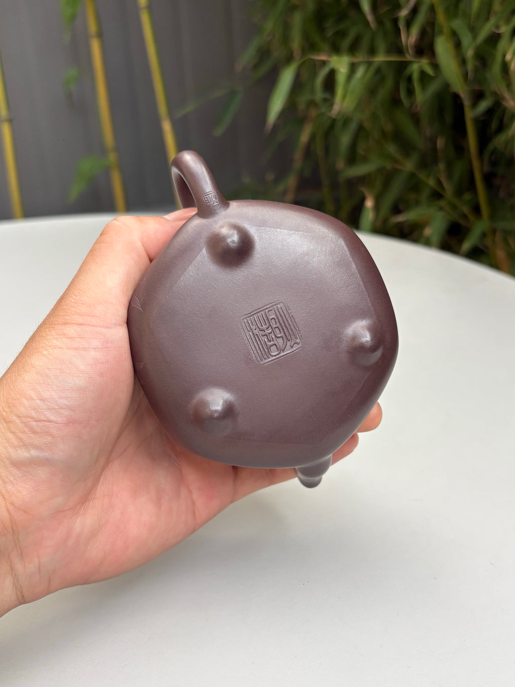 著名方器巨匠·耿浩制《汉棠石瓢壶》藏值无量 原矿极品老紫泥·190cc - ZishaTeapotChina