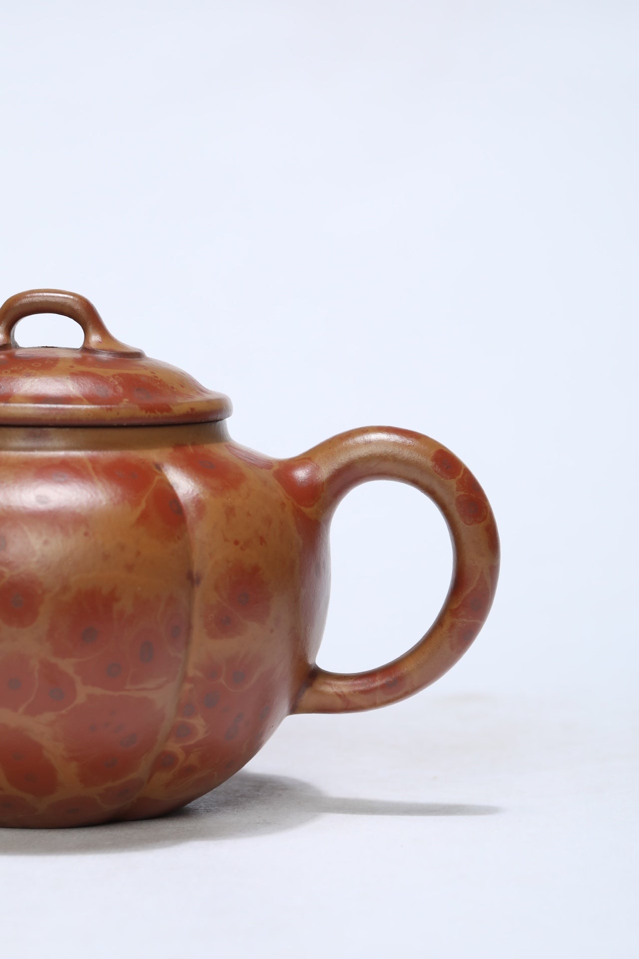 火山玉影绞泥创始人·张娟巅峰臻品《如意海棠壶》火山玉影绞泥·珍稀原矿糅合·320cc