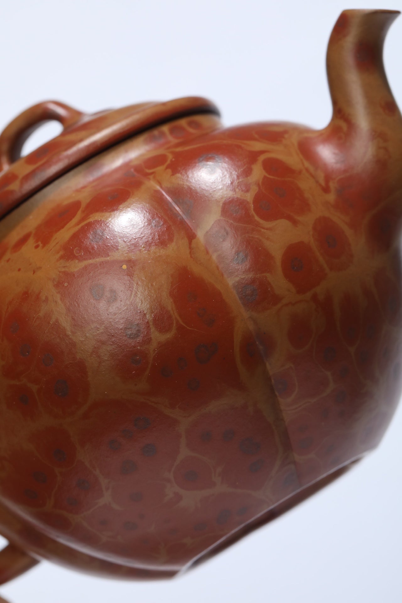 火山玉影绞泥创始人·张娟巅峰臻品《如意海棠壶》火山玉影绞泥·珍稀原矿糅合·320cc