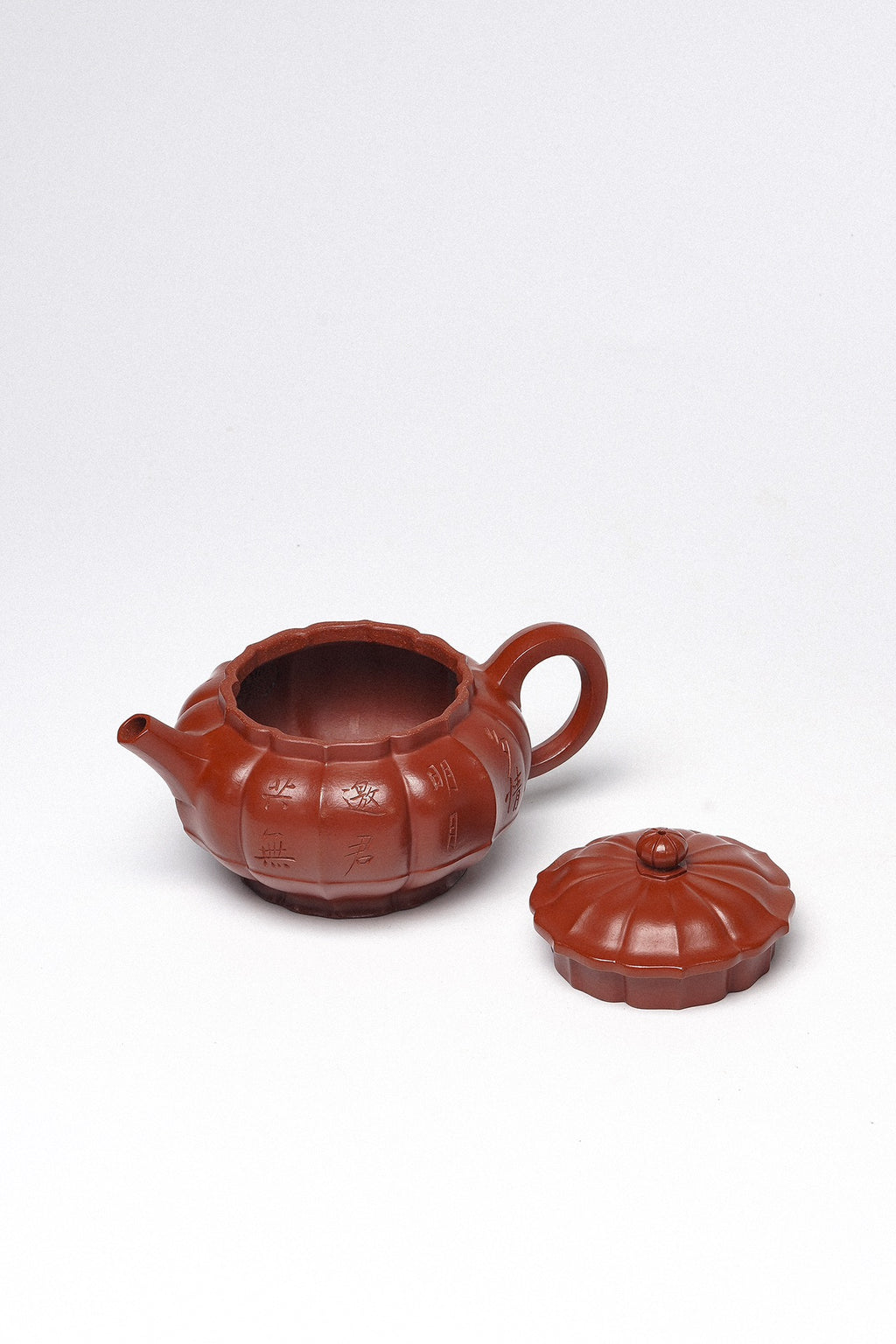 周建春大师扛鼎之作《筋纹莲花壶》原矿优质朱泥·180cc 正高级工艺美术师·周建春·制