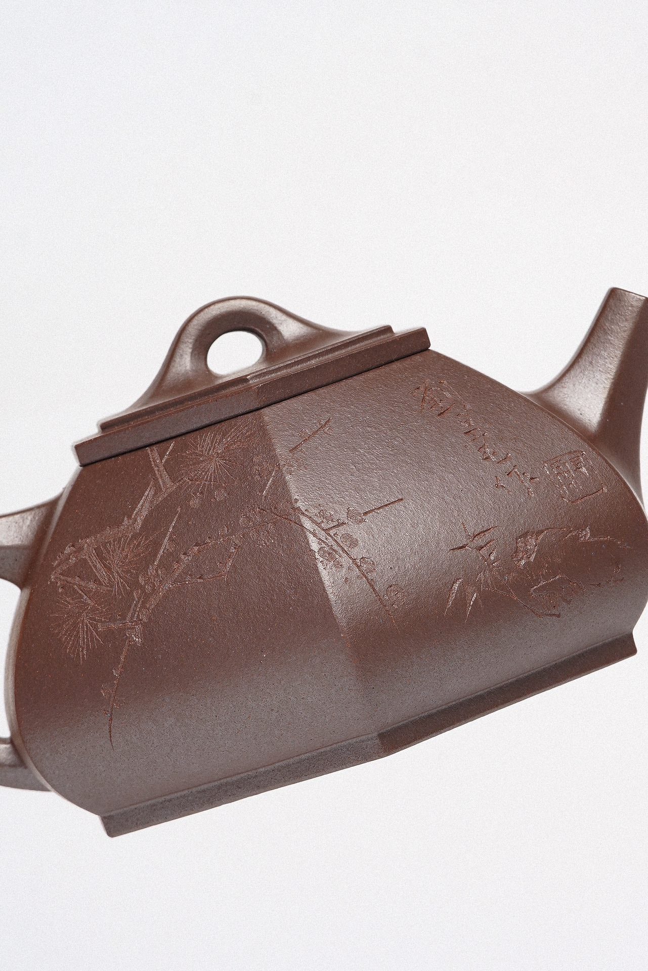 周建春大师扛鼎之作《六方石瓢壶》原矿优质金龙血砂·180cc正高级工艺美术师·周建春·制