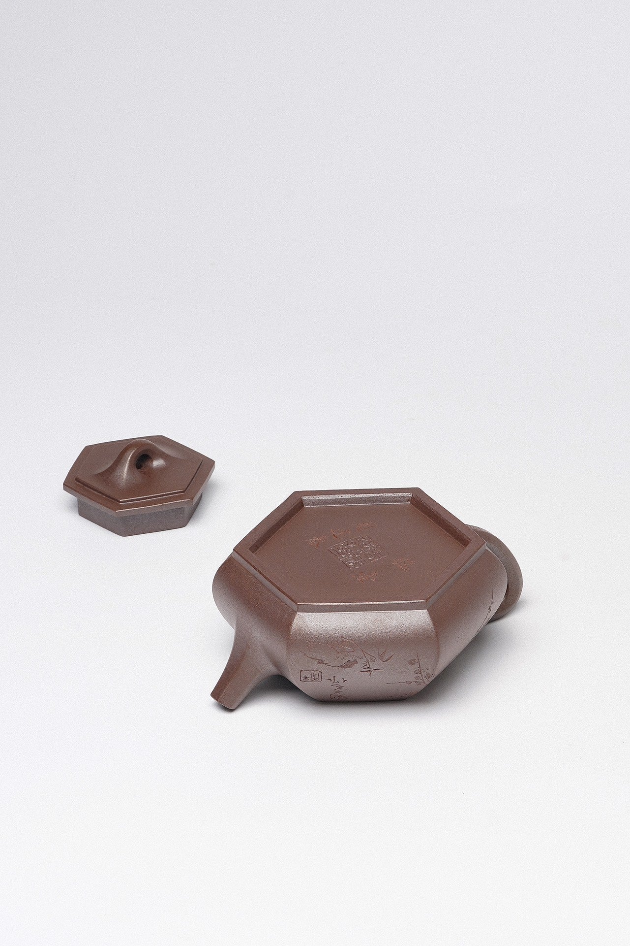 周建春大师扛鼎之作《六方石瓢壶》原矿优质金龙血砂·180cc正高级工艺美术师·周建春·制