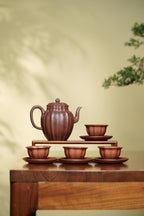 储立之大师｜中国陶瓷艺术终身成就奖获得者｜典藏重器【菊瓣居士套组】原矿优质紫泥·420cc