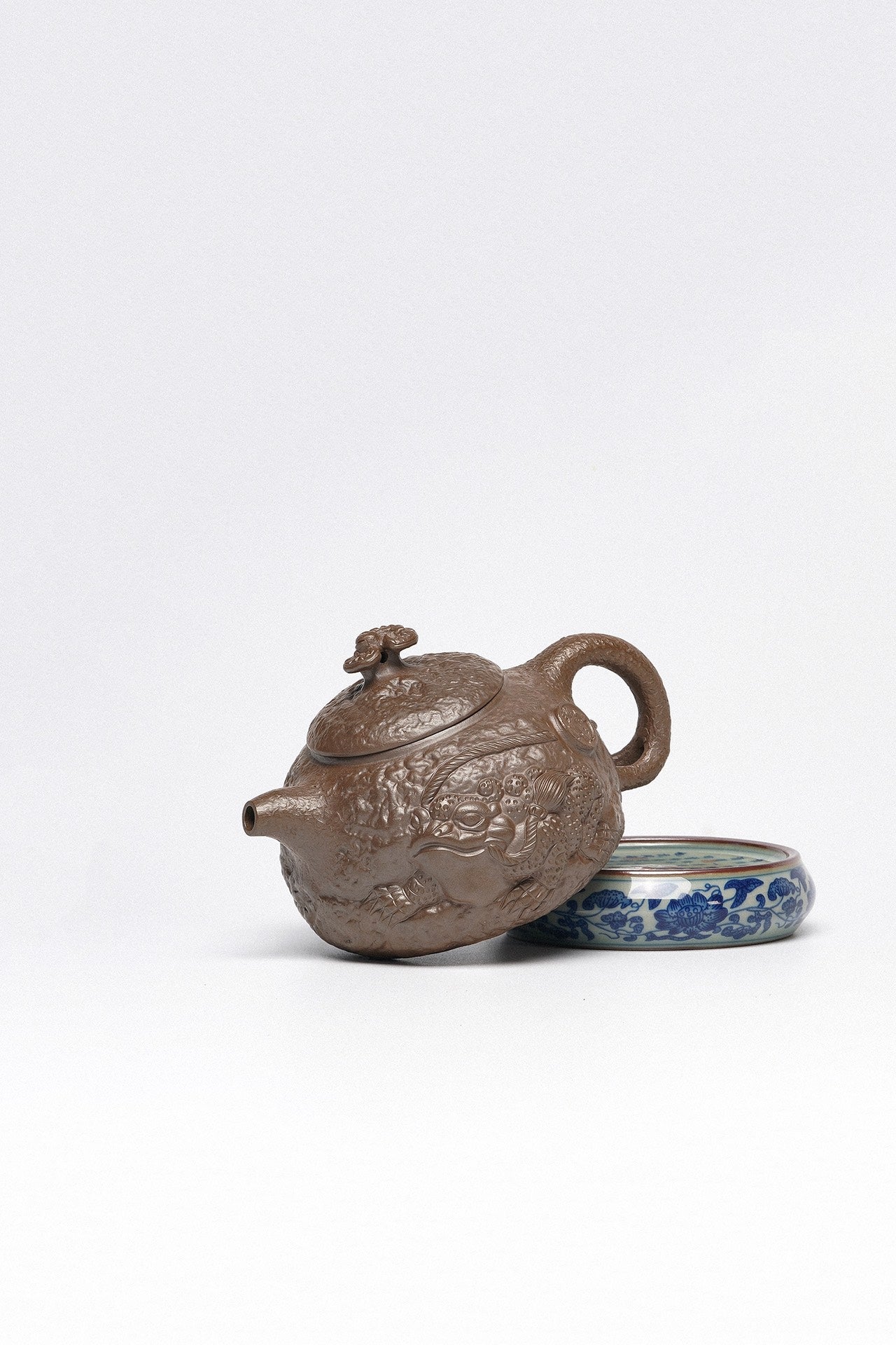 周建春大师扛鼎之作《金蟾供春壶》原矿优质金龙血砂·260cc 正高级工艺美术师·周建春·制
