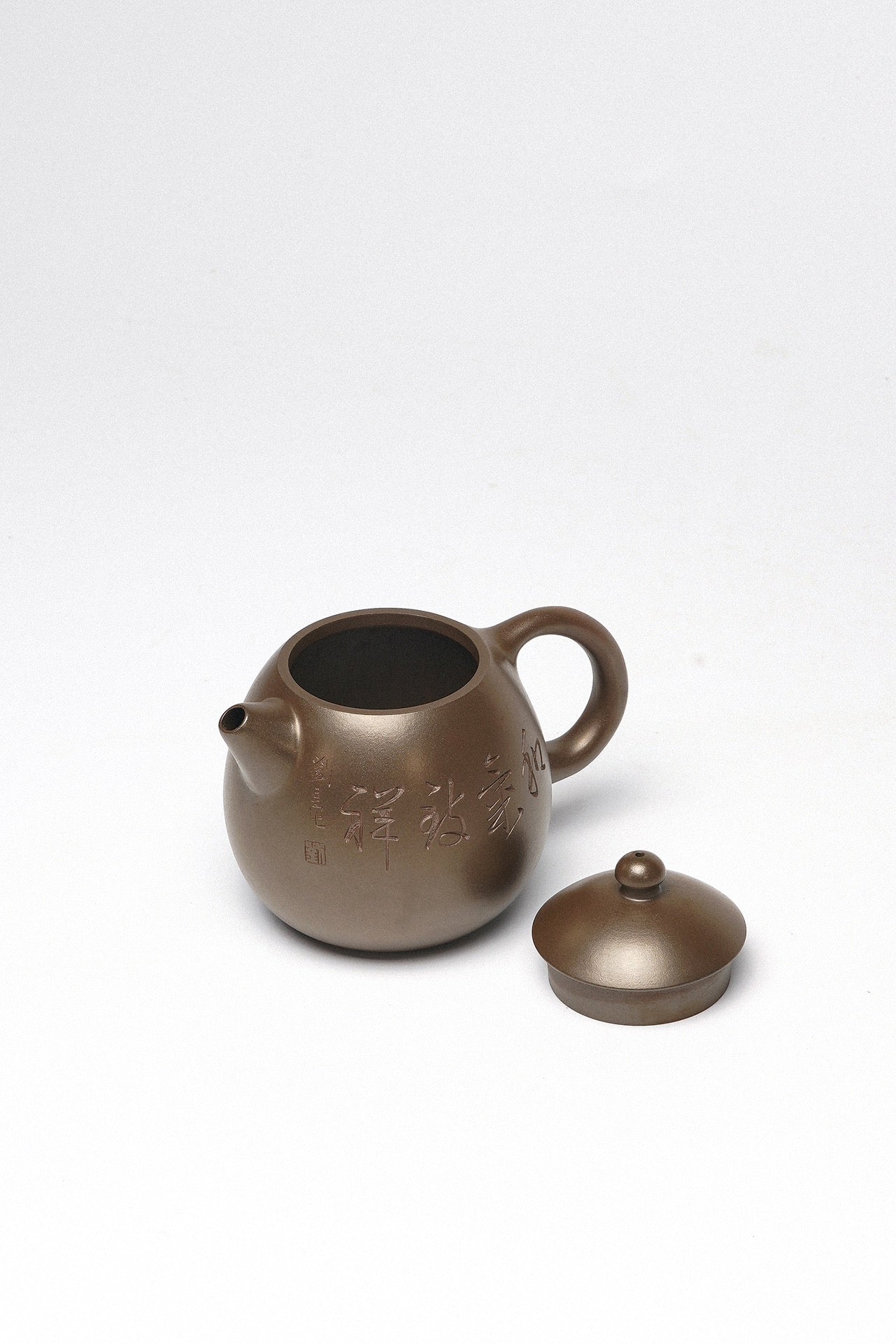 周建春大拍13万扛鼎之作《龙蛋壶》原矿优质金龙血砂柴烧·180cc 正高级工艺美术师·周建春·制