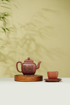 储立之大师｜中国陶瓷艺术终身成就奖获得者｜典藏重器【菱花四方套组】原矿优质紫泥·300cc