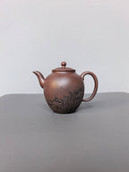 储立之大师｜中国陶瓷艺术终身成就奖获得者｜典藏重器【菱花橄榄壶】原矿优质紫玉金砂·300cc