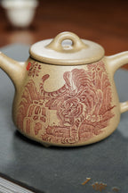 中华神刀·刻绘巅峰 杨喜雨大师陶刻巅峰臻品《高石瓢壶》原矿极品段泥·230cc