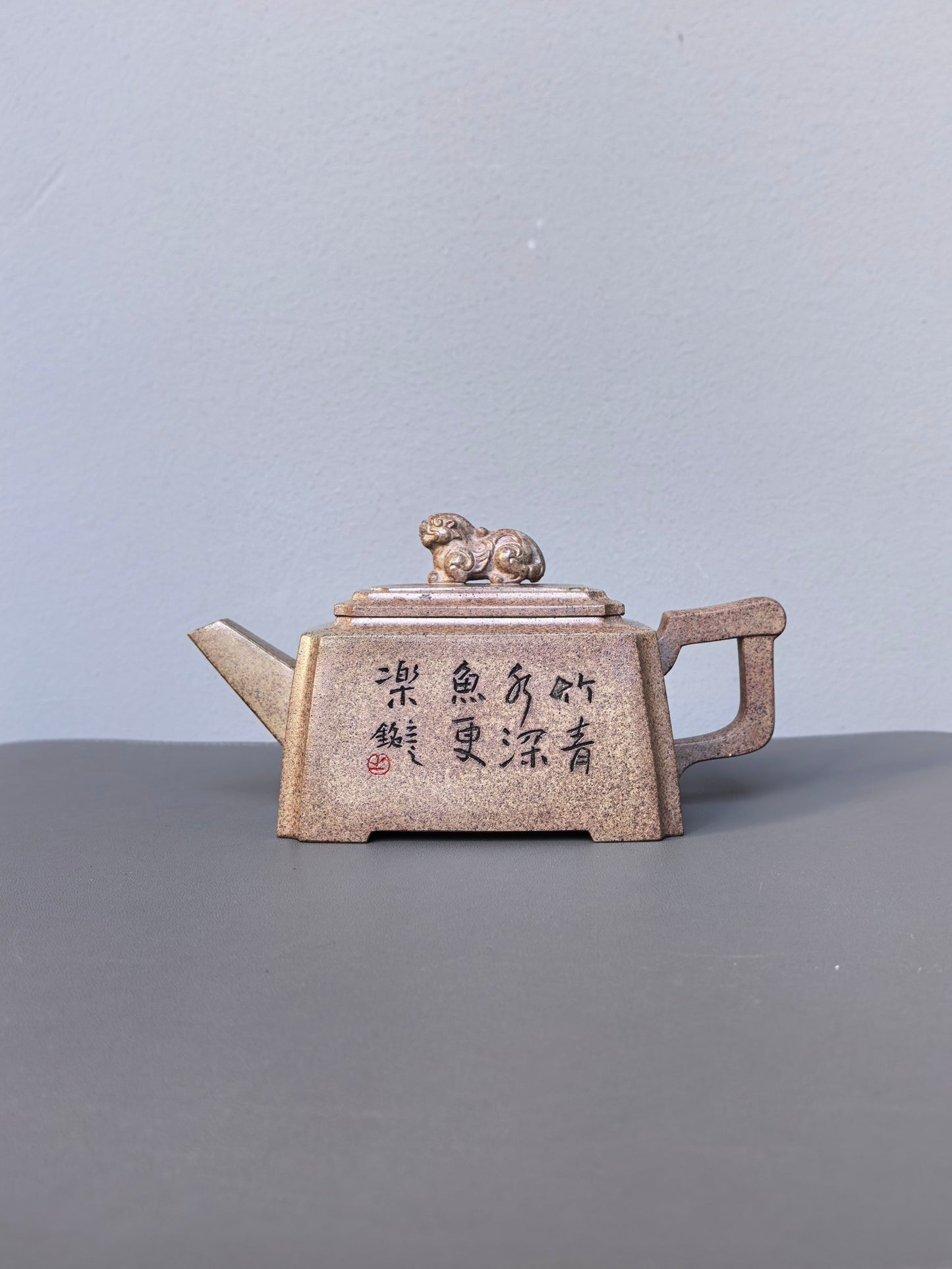 储立之大师｜中国陶瓷艺术终身成就奖获得者｜典藏重器【玉如意壶】原矿优质·蟹壳青·500cc