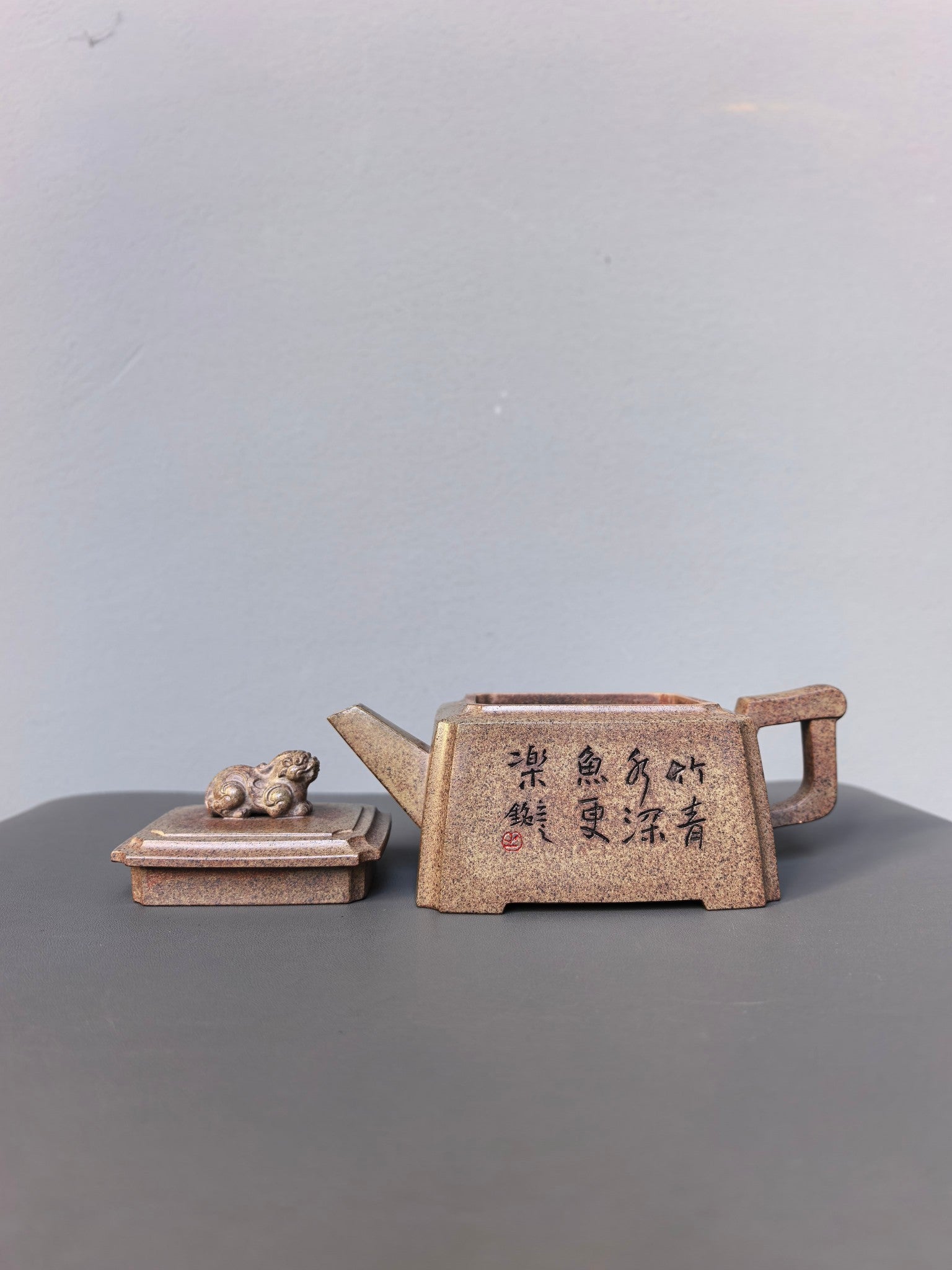 储立之大师｜中国陶瓷艺术终身成就奖获得者｜典藏重器【玉如意壶】原矿优质·蟹壳青·500cc