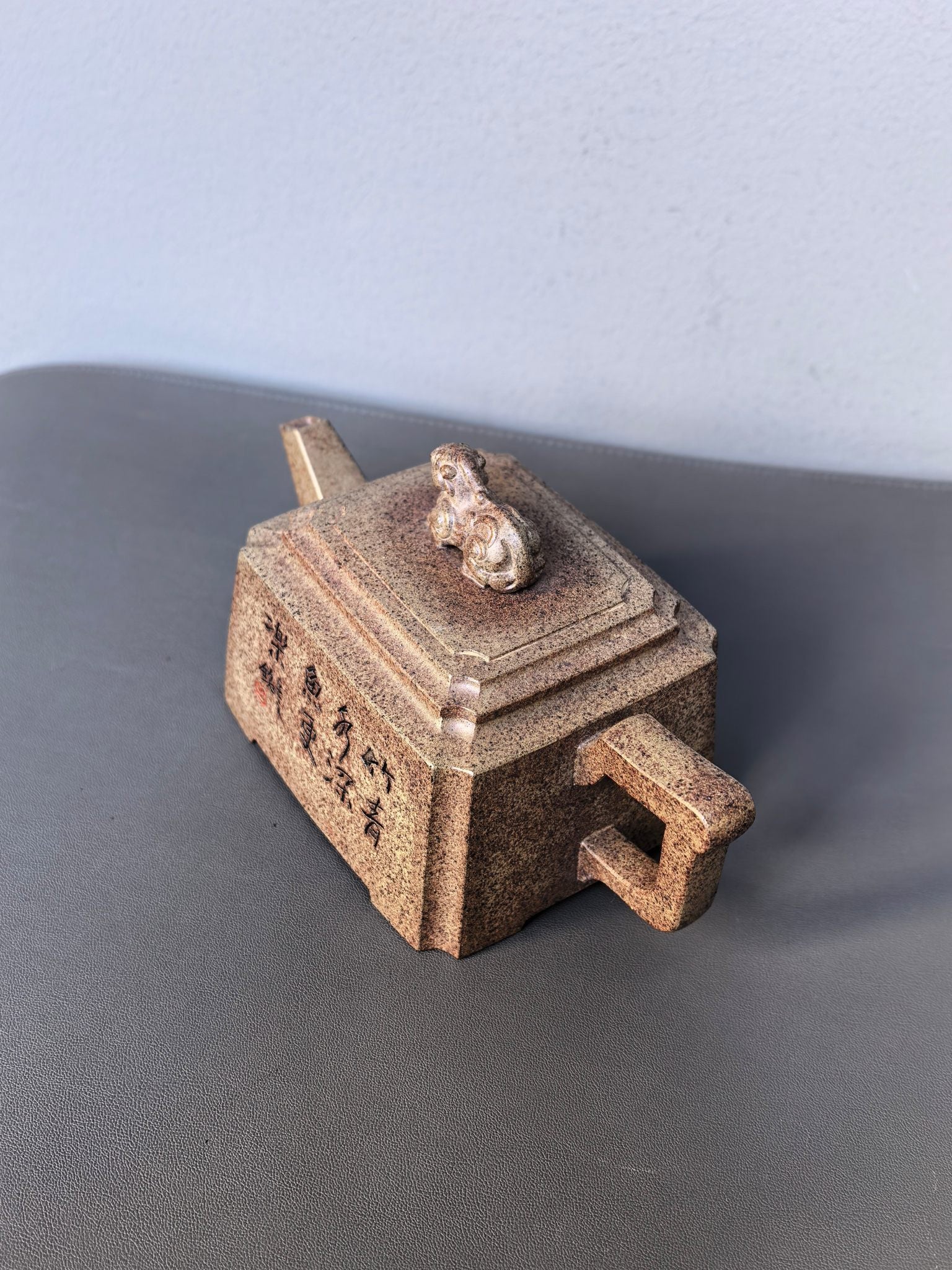 储立之大师｜中国陶瓷艺术终身成就奖获得者｜典藏重器【玉如意壶】原矿优质·蟹壳青·500cc