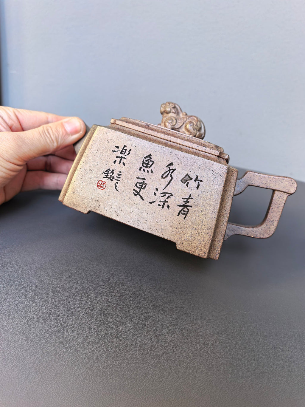 储立之大师｜中国陶瓷艺术终身成就奖获得者｜典藏重器【玉如意壶】原矿优质·蟹壳青·500cc