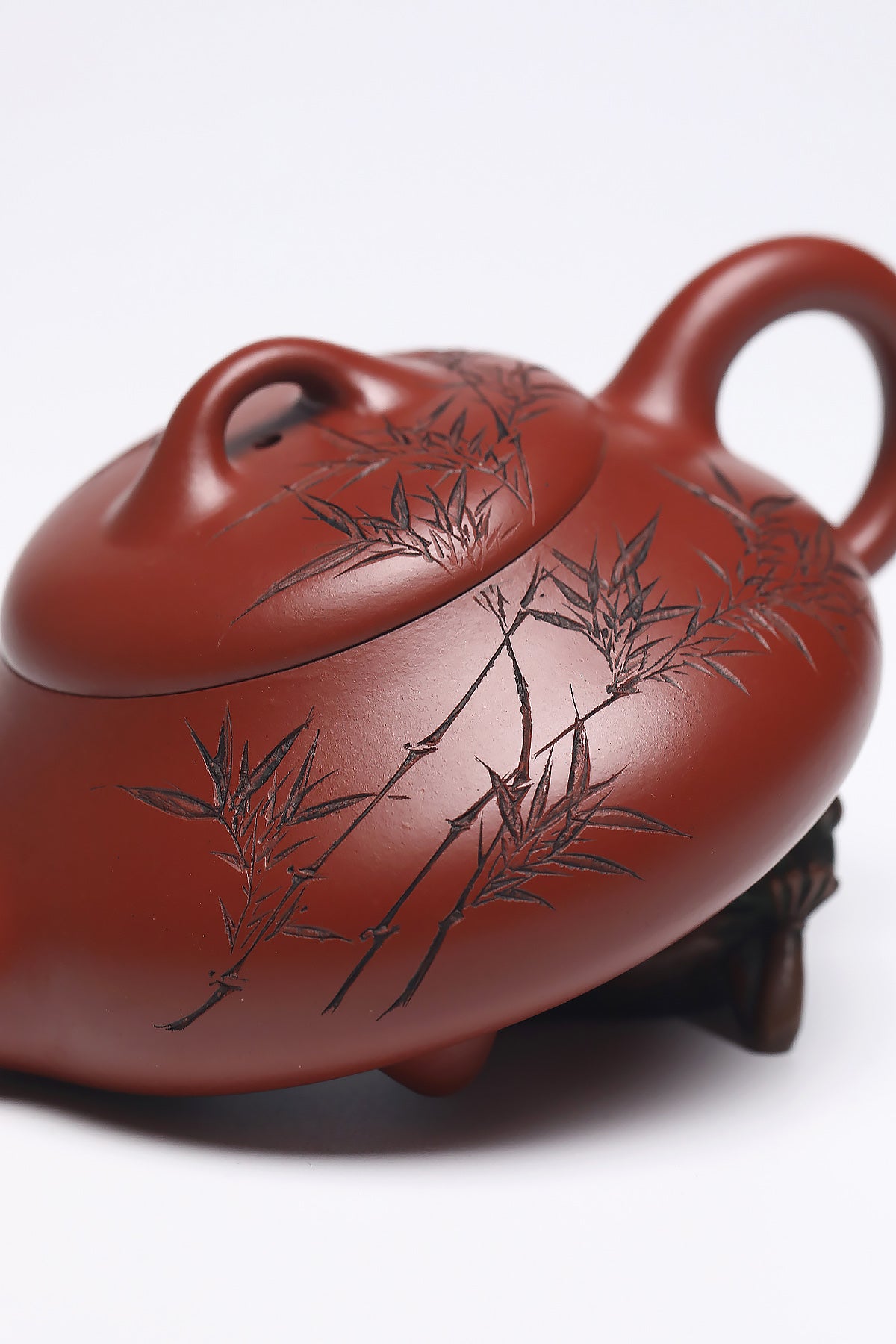 研高经典之：汉棠石瓢 泥料：极品大红袍 容量：280cc 作者：韩小虎 研究员级高级工艺美术师