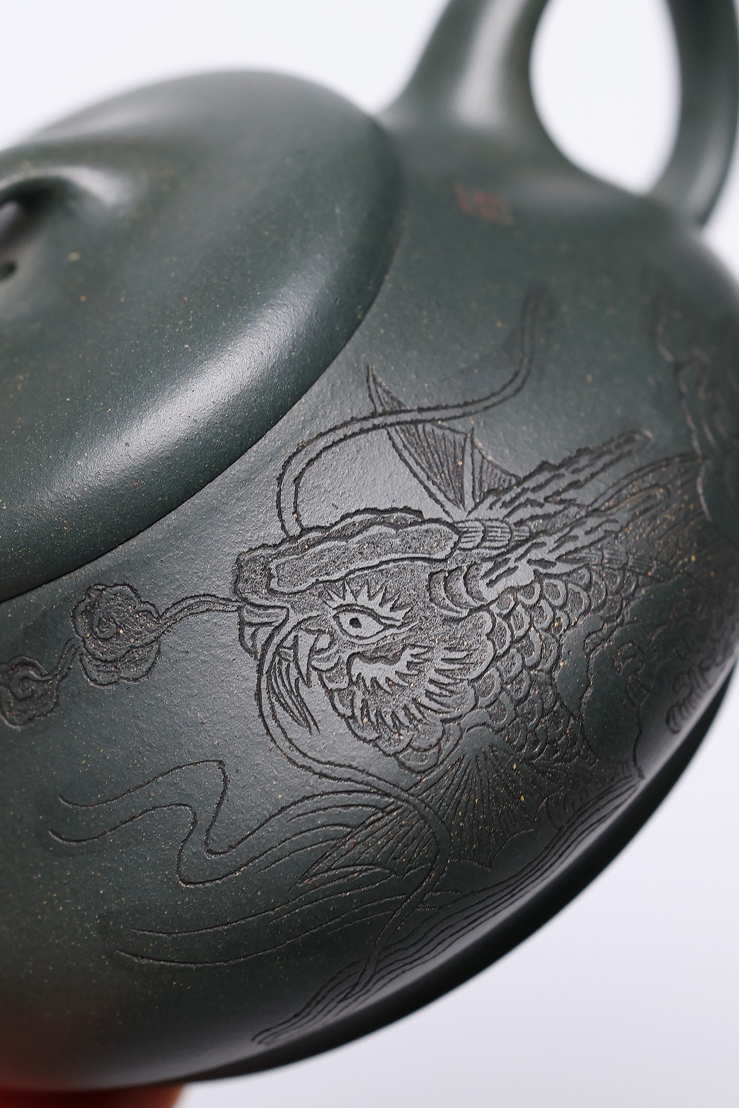 研高经典之作【柱瓢】 泥料 景舟绿泥 容量 300cc 作者：韩小虎 研究员级高级工艺美术师