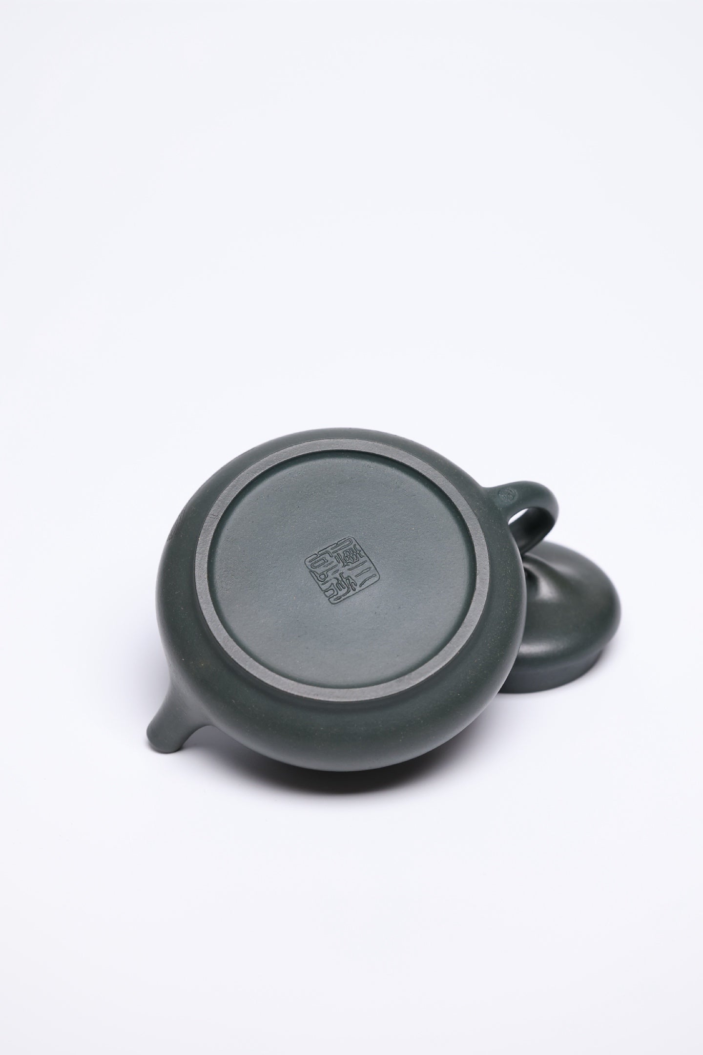 研高经典之作【柱瓢】 泥料 景舟绿泥 容量 300cc 作者：韩小虎 研究员级高级工艺美术师