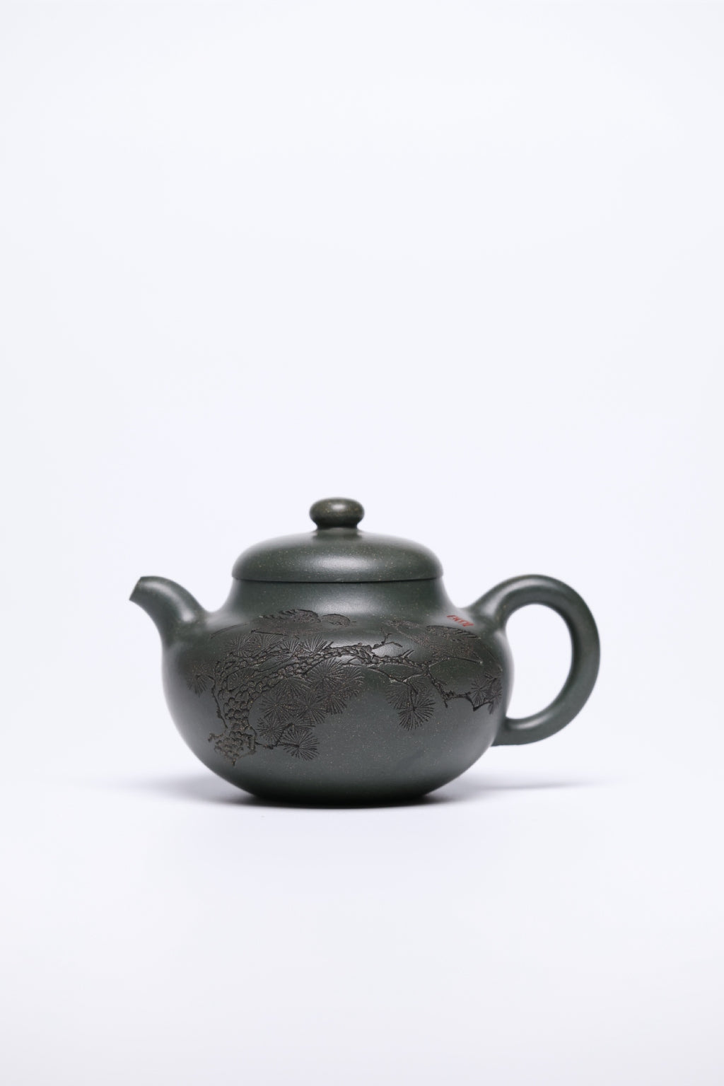 研高经典之作【柿圆】 泥料 景舟绿泥 容量 280cc 作者：韩小虎 研究员级高级工艺美术师 - ZishaTeapotChina