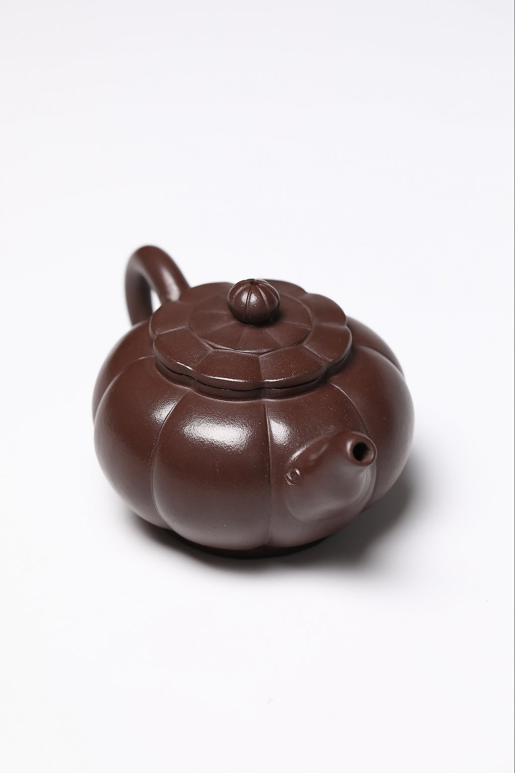 研高经典之作【筋文莲子】 泥料：极品石红 容量：280cc 作者：韩小虎 研究员级高级工艺美术师