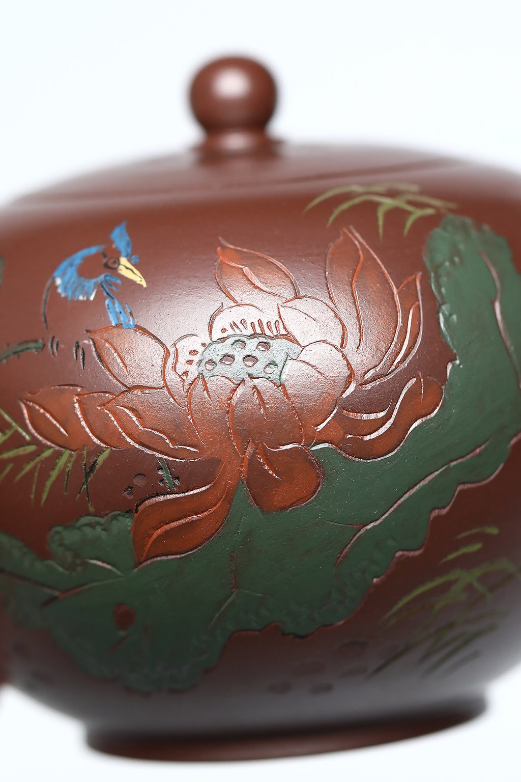 研高经典之作【一粒珠】 泥料：极品紫朱泥 容量：280cc 作者：韩小虎 研究员级高级工艺美术师
