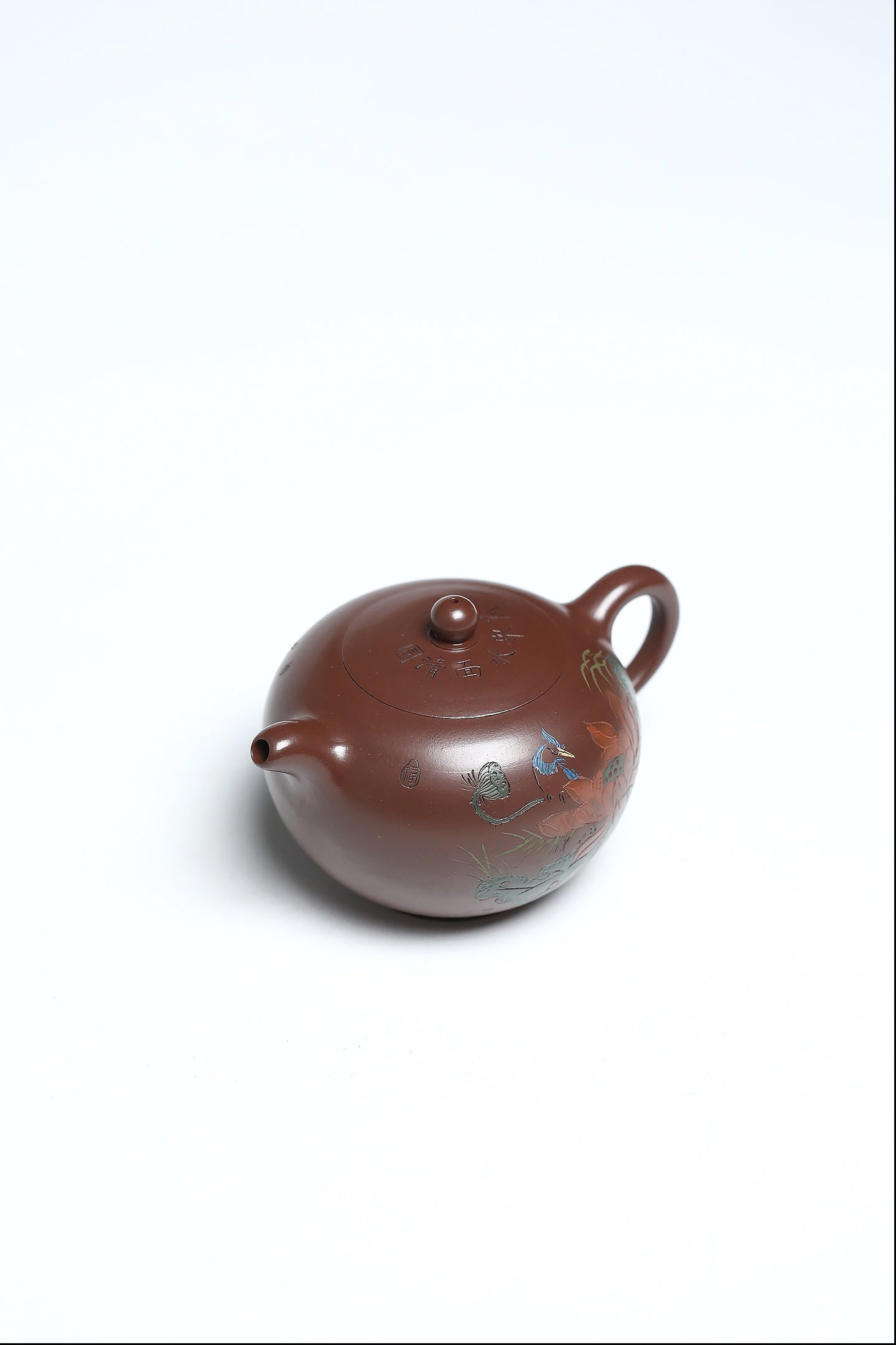 研高经典之作【一粒珠】 泥料：极品紫朱泥 容量：280cc 作者：韩小虎 研究员级高级工艺美术师
