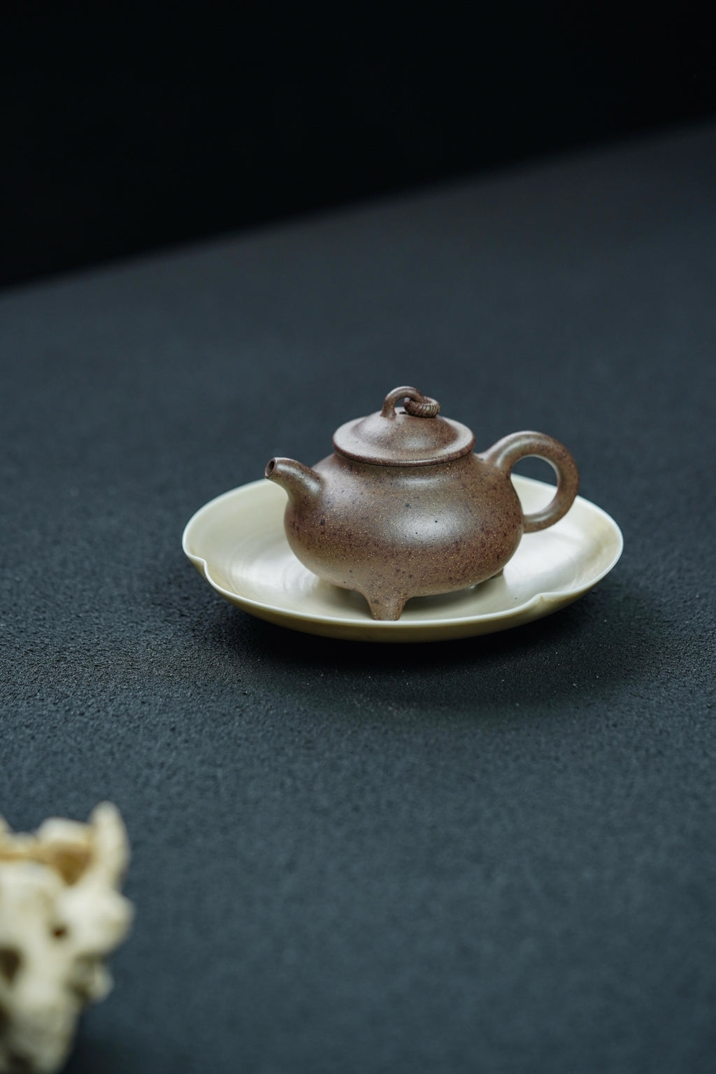 三足玉环·特高温·150cc 器型稳重 老紫泥高温烧制 富有老味 - ZishaTeapotChina