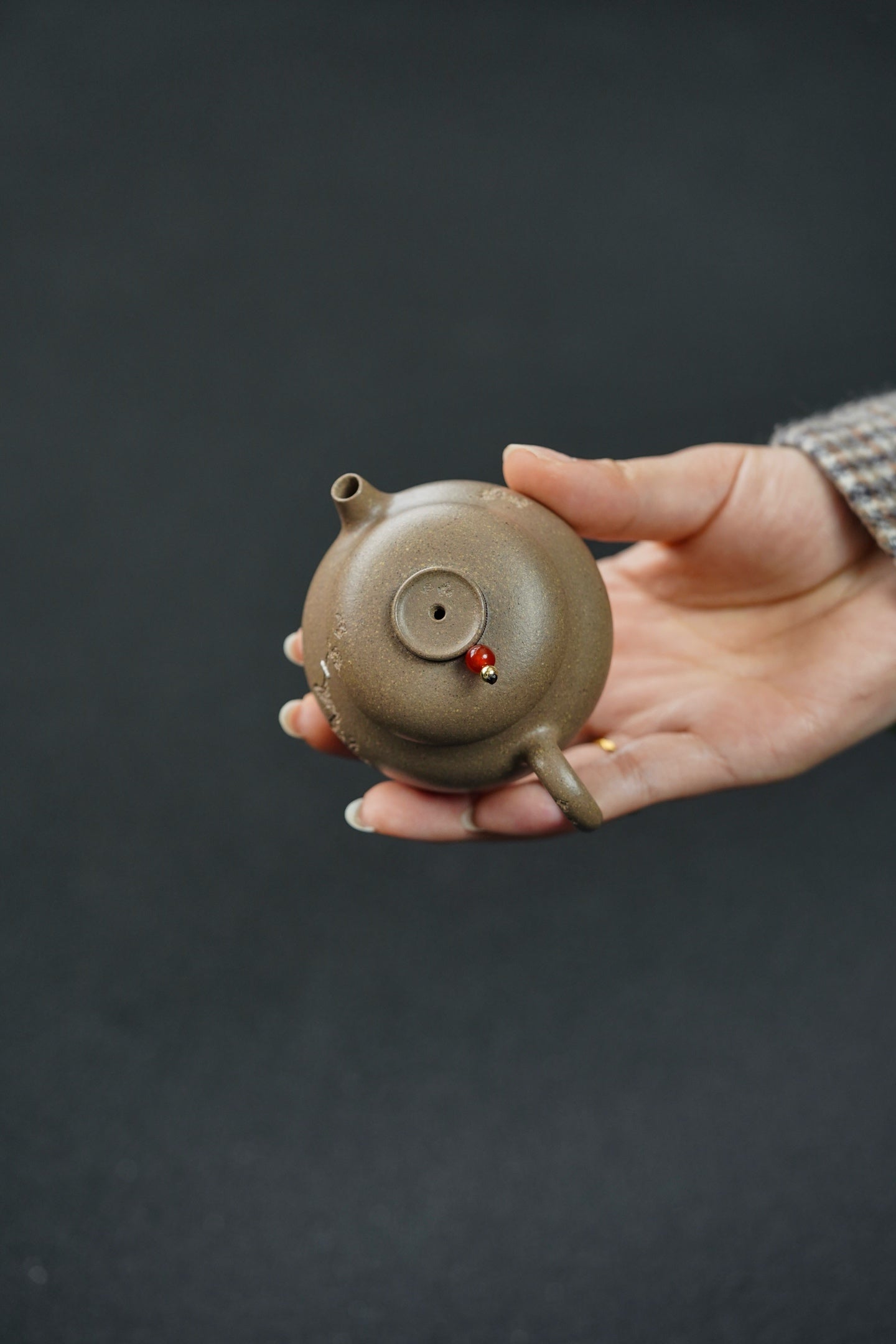 慕古小巨轮·精品把玩器·75cc 独家设计 手工编钮 描银钉 灵动精巧 全手琢砂