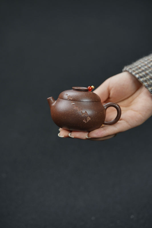 慕古小巨轮·精品把玩器·75cc 独家设计 手工编钮 描银钉 灵动精巧 全手琢砂