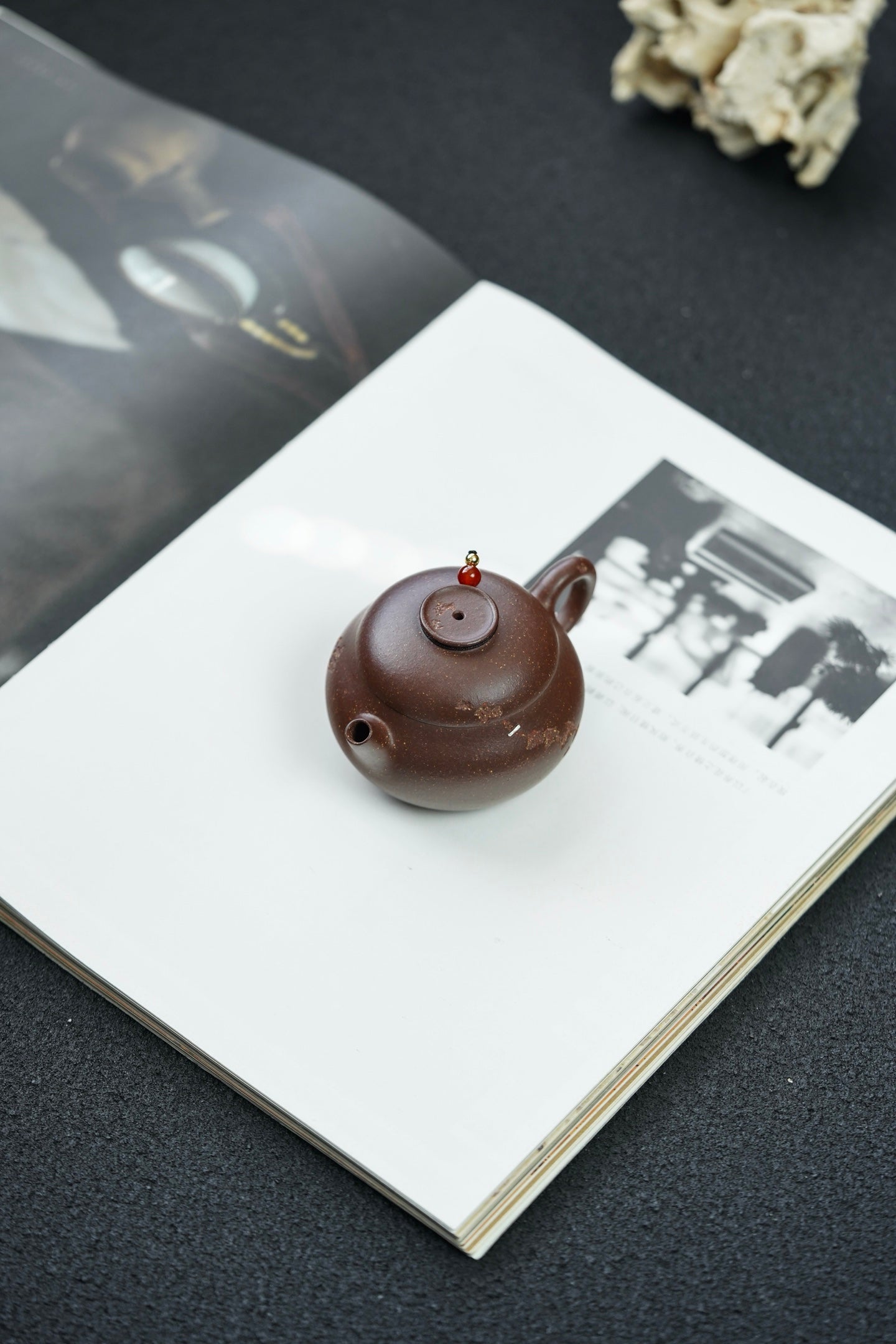 慕古小巨轮·精品把玩器·75cc 独家设计 手工编钮 描银钉 灵动精巧 全手琢砂