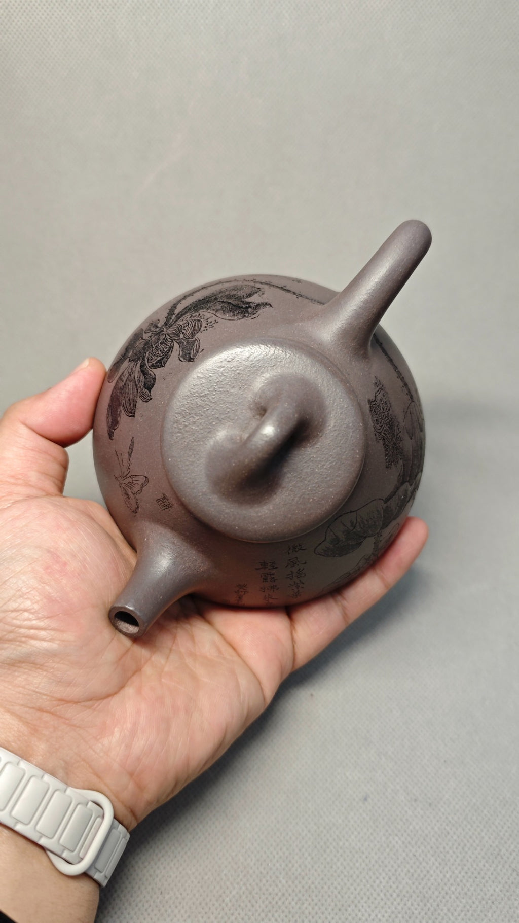 证书全配套 【子冶石瓢】制壶：焦亚强   (国家级工艺美术师) 泥料：原矿青段泥 320cc内推球孔