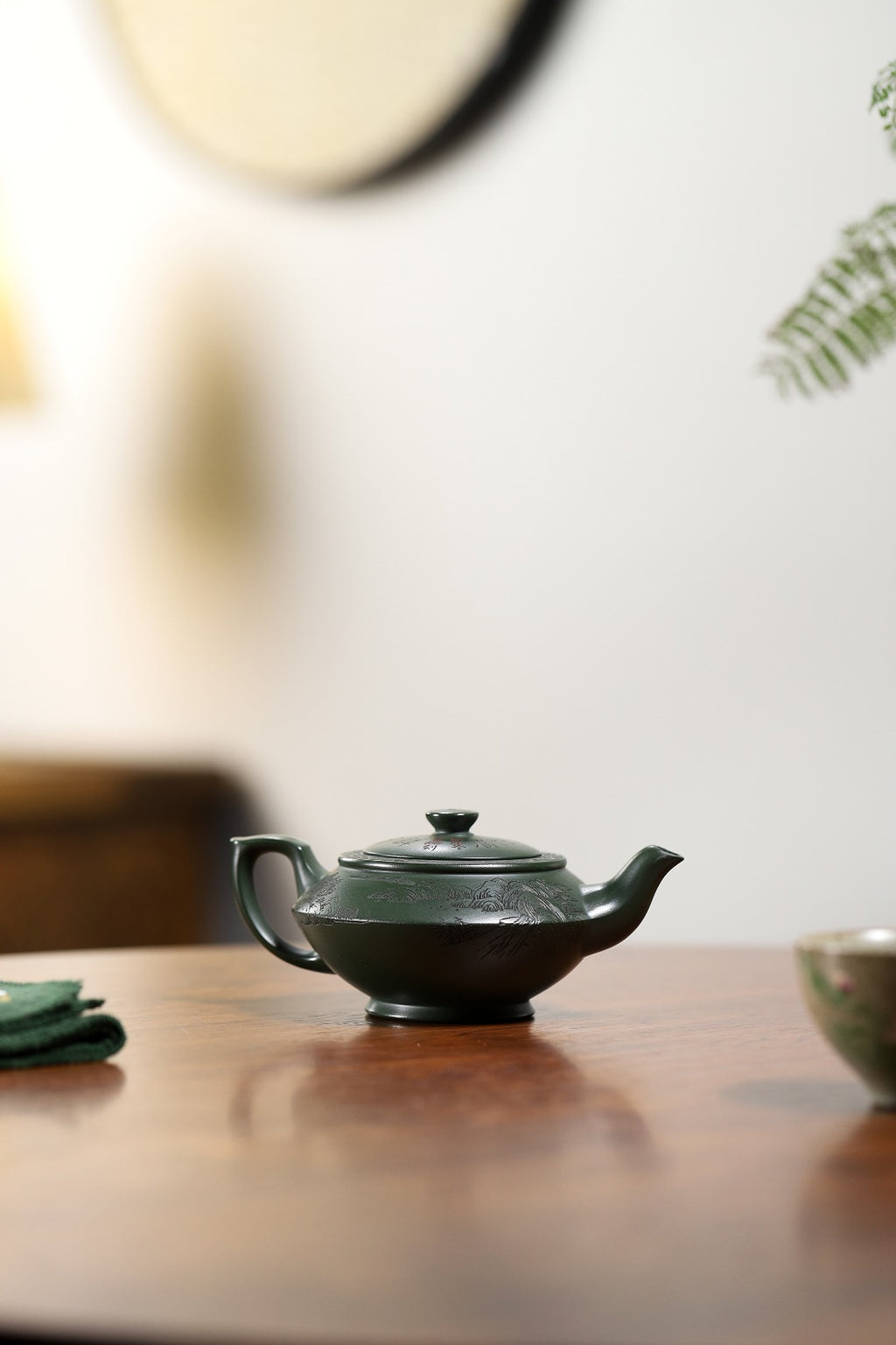 【汉云】 泥料：原矿墨绿泥 容量：200cc    孔数：14孔