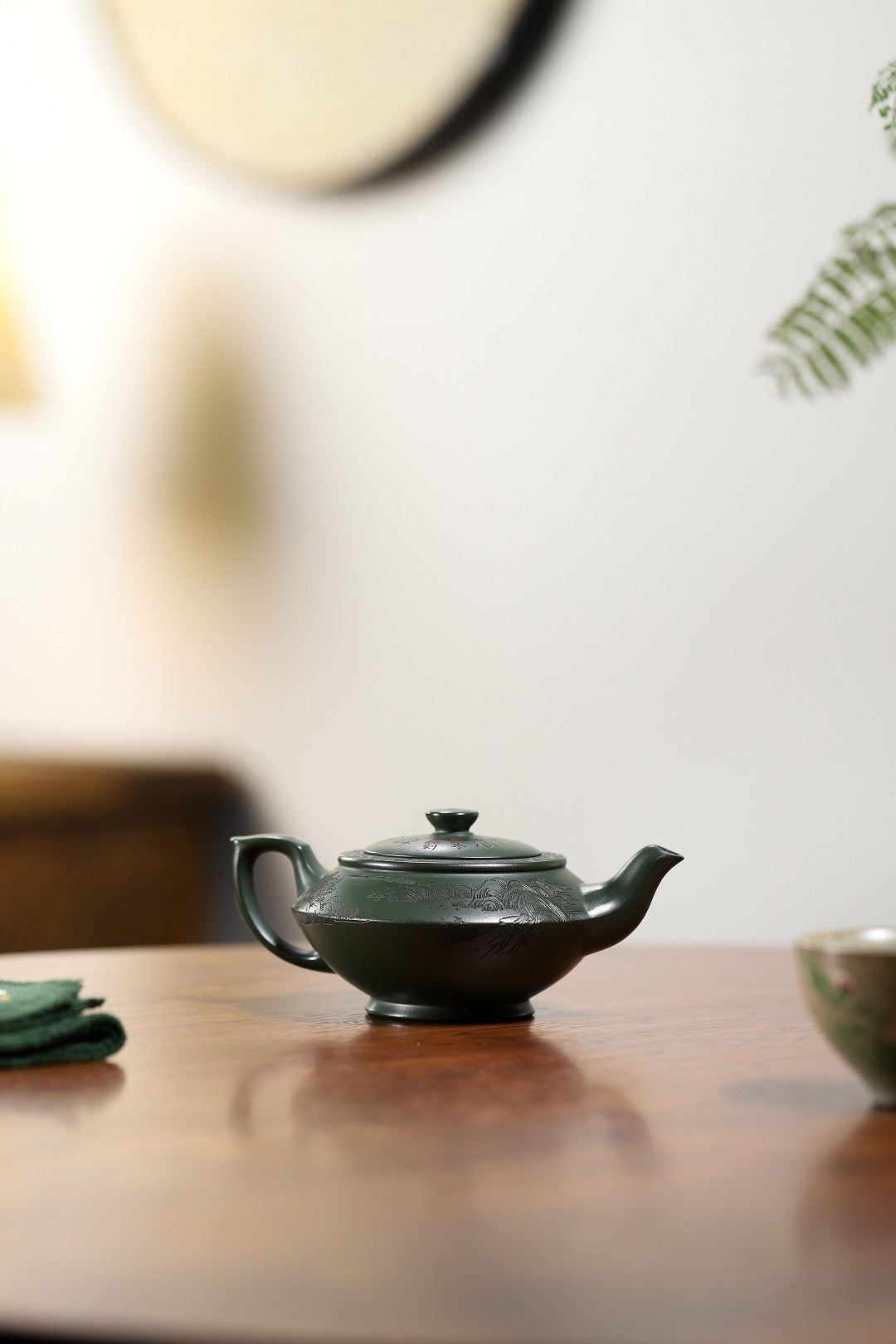 【汉云】 泥料：原矿墨绿泥 容量：200cc    孔数：14孔
