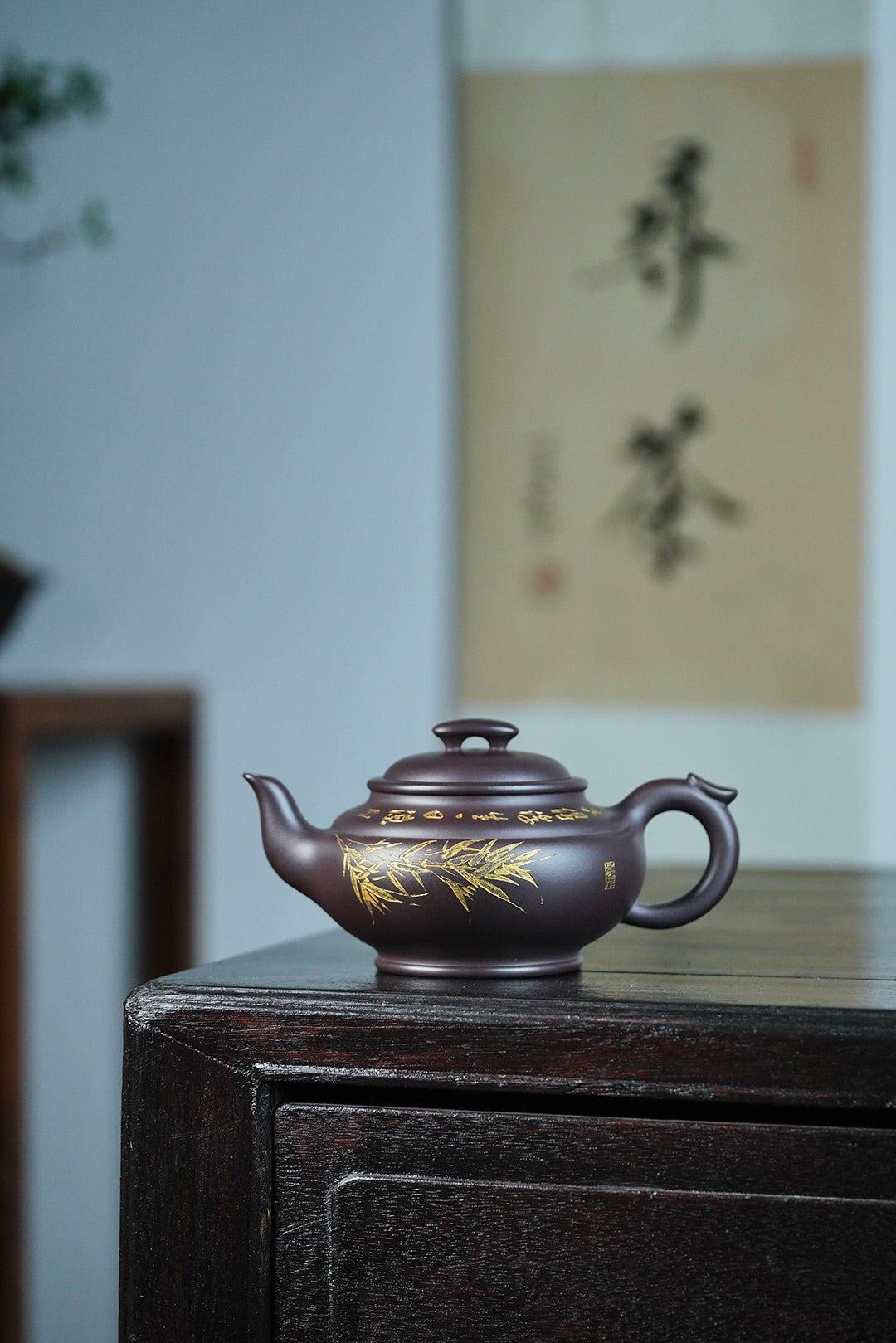 【上新桥】万庆元（国家级高级工艺美术师） 原矿紫茄泥 容量420cc 孔数：14孔