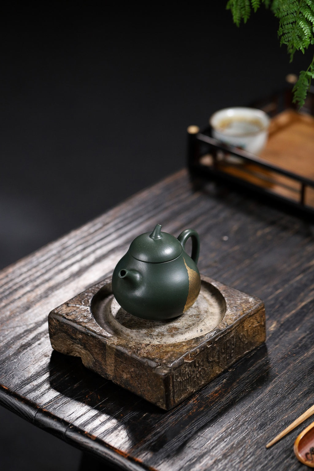 【茄段】 泥料：原矿绿泥 容量：200cc 孔数：7孔