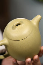 全手工【秦权】 制壶：许响新（国家级助理工艺美术师） 泥料：原矿本山绿泥 容量：320cc