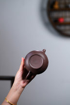 全手工【名称】掇只 【容量】300cc 【泥料】原矿紫泥 【作者】许响新（国家级助理工艺美术师）