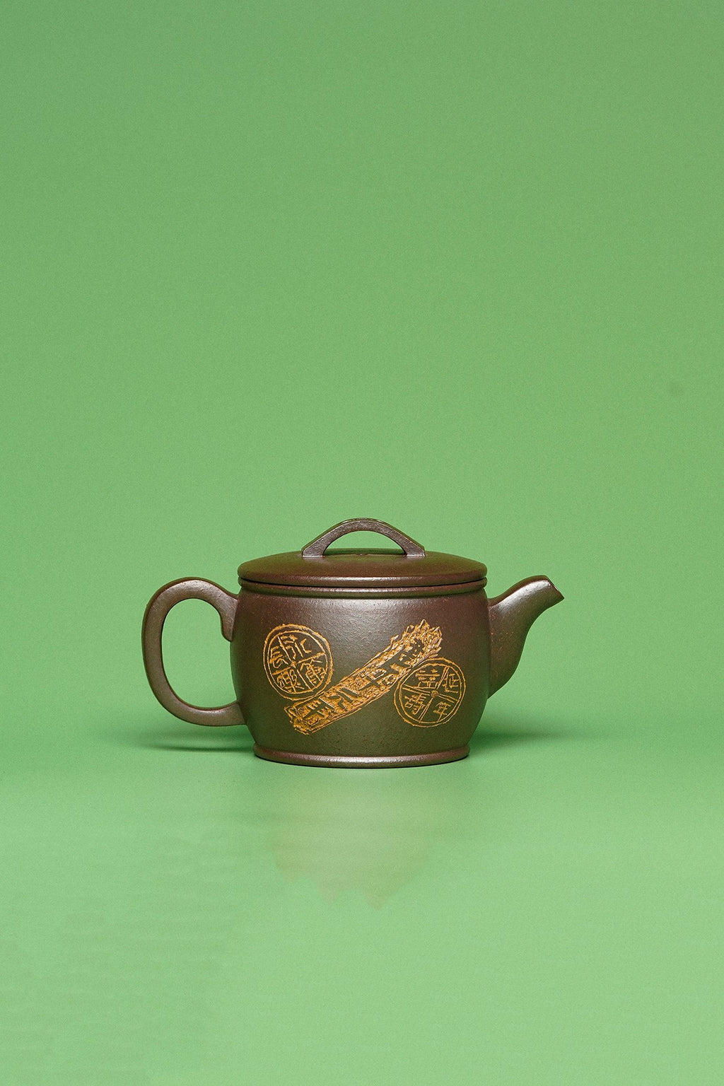 【紫砂臻品·礼藏首选】周建春大师扛鼎之作《汉瓦壶》原矿优质金龙血砂·180cc