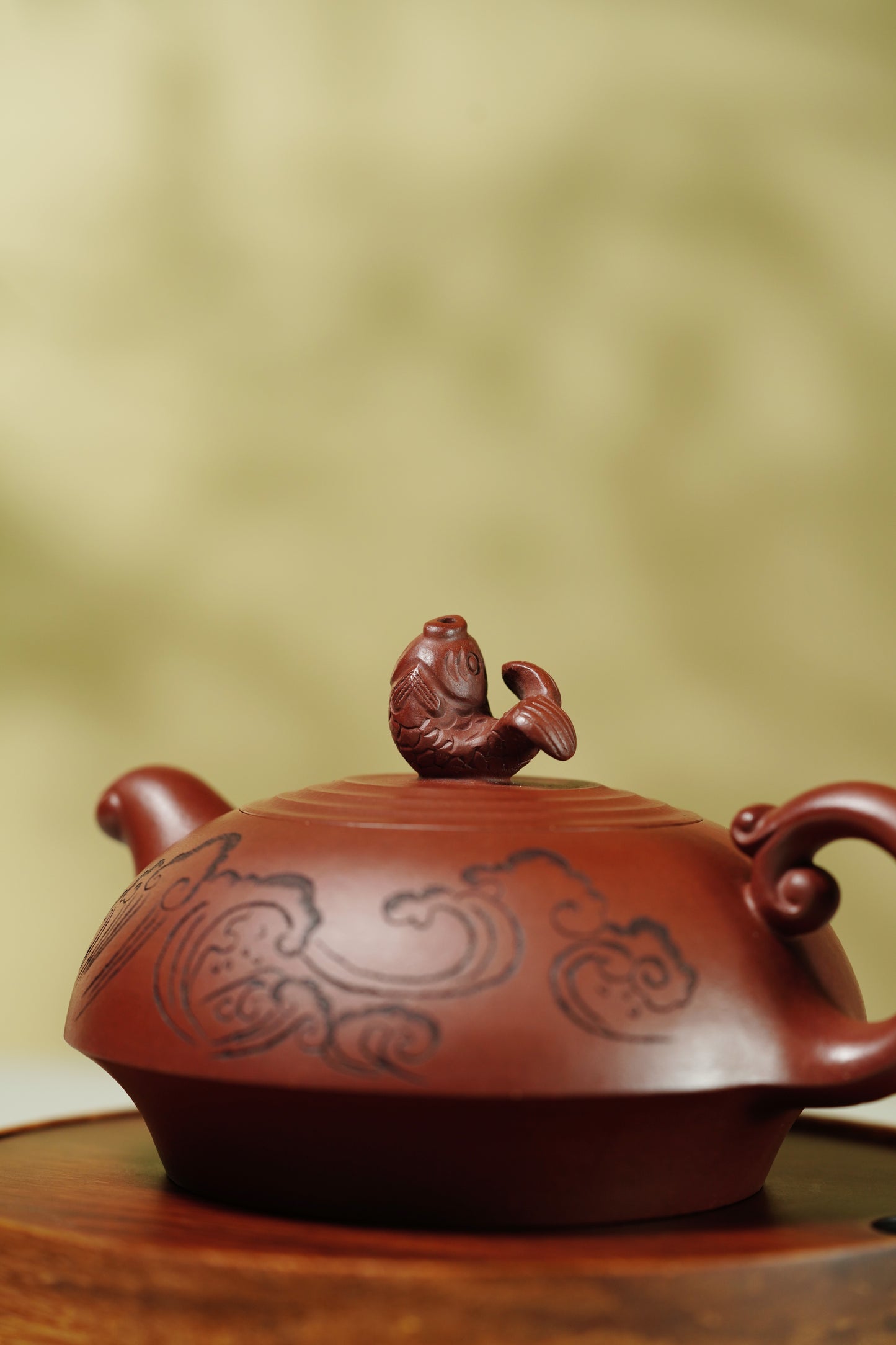 储立之大师｜中国陶瓷艺术终身成就奖获得者｜典藏重器【鱼跃龙门套组】原矿优质·紫泥·300cc